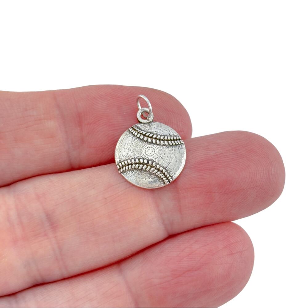 Vintage Sterling Silver 925 Baseball Charm